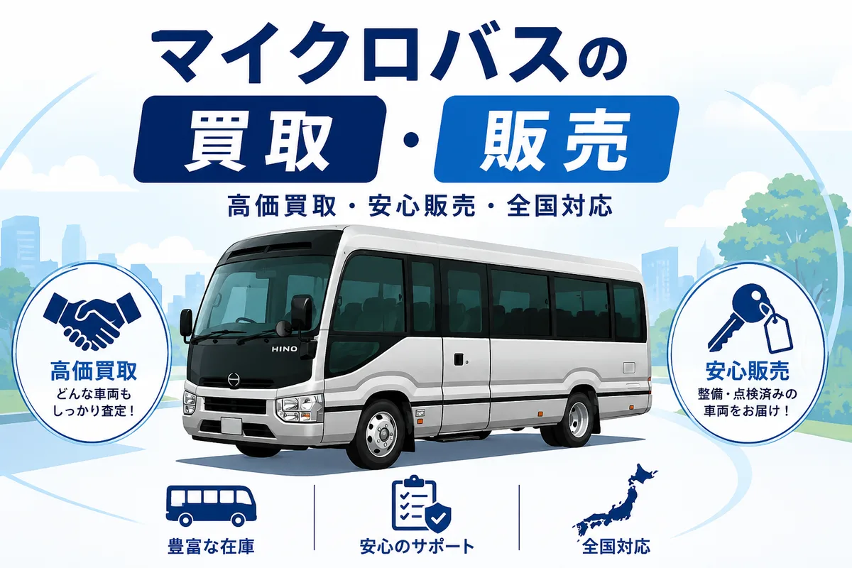 マイクロバスの買取・販売いたします